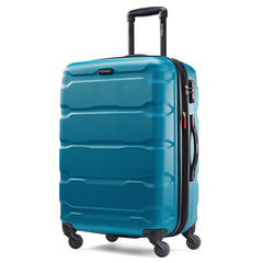 Samsonite Omni Pc Hardside Expandable Luggage with Spinner Wheels - Caribbean Blue/Checked-Medium 24-Inch
